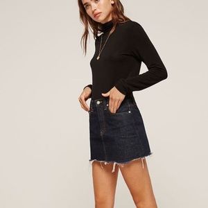 Reformation Parker Denim Jeans Mini Skirt, 28
